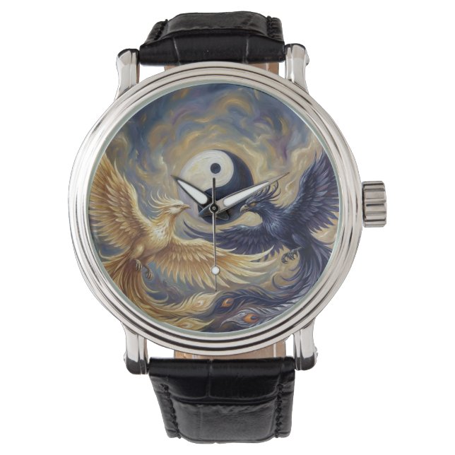 Phoenix Balance Yin Yang Watch Armbanduhr (Vorderseite)
