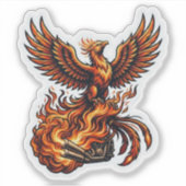 Phoenix Biker Aufkleber — Motorrad Flammen Aufkleb (Vorderseite)