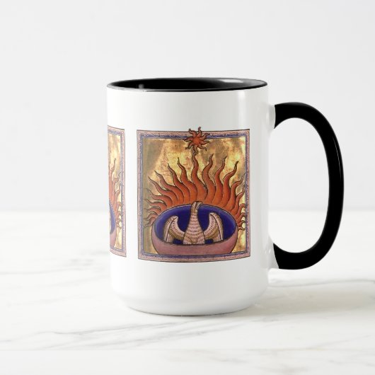 Phoenix Bird aus der Flamme aufsteigen Tasse (Rechts)