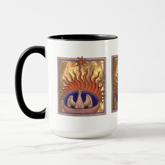 Phoenix Bird aus der Flamme aufsteigen Tasse (Links)
