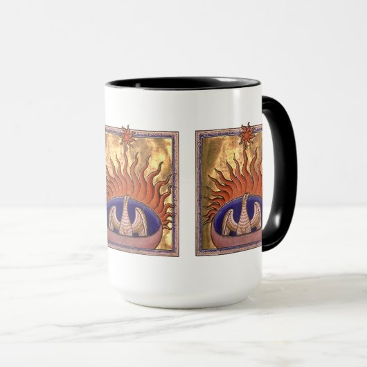 Phoenix Bird aus der Flamme aufsteigen Tasse (VorderseiteRechts)