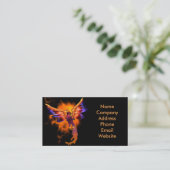 Phoenix Bird Business Card Visitenkarte (Stehend Vorderseite)