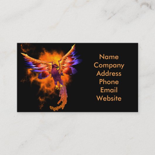 Phoenix Bird Business Card Visitenkarte (Vorderseite)