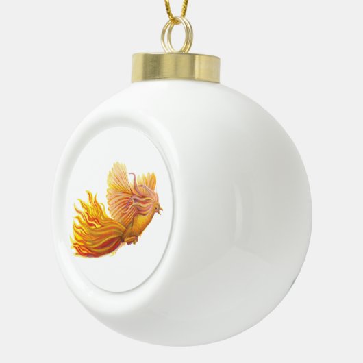 Phoenix Bird Flight Keramik Kugel-Ornament (Rechts)