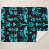 Phoenix Bird Folk Art Print Sherpadecke (Vorderseite (Horizontal))
