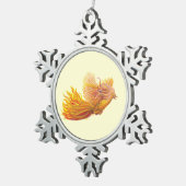 Phoenix Bird im Flug Schneeflocken Zinn-Ornament (Rechts)