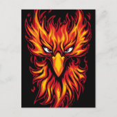 Phoenix Bird mit fiery Flammen Grafik Design Postkarte (Vorderseite)