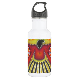 Phoenix Bird Peace Signs Gefärbte Krawatte Edelstahlflasche