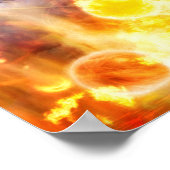 Phoenix Bird RISE ABOVE YOUR TROUBLES Poster (Ecke)