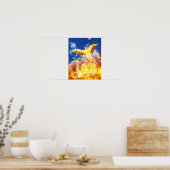 Phoenix Bird RISE ABOVE YOUR TROUBLES Poster (Küche)