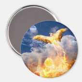 Phoenix Bird "STEIGEN ÜBER IHREN TROUBLES" Magnet (Vorderseite/Rückseite)