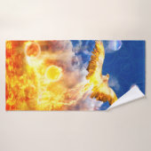 Phoenix Bird STEIGT ÜBER IHREN TROUBLES Badehandtuch (Badehandtuch)