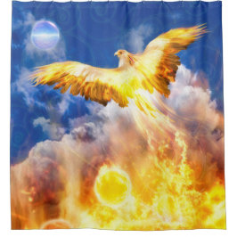 Phoenix Bird STEIGT ÜBER IHREN TROUBLES Duschvorhang