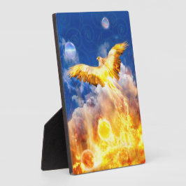 Phoenix Bird STEIGT ÜBER IHREN TROUBLES Fotoplatte