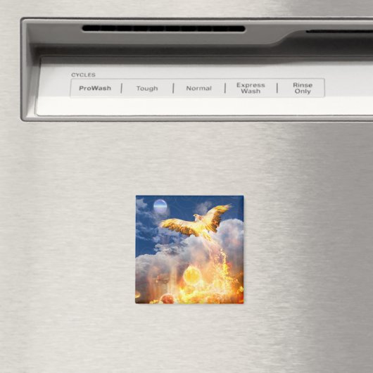 Phoenix Bird STEIGT ÜBER IHREN TROUBLES Magnet (In Situ (Geschirrspüler))