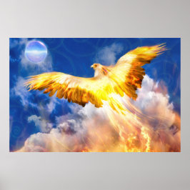 Phoenix Bird STEIGT ÜBER IHREN TROUBLES Poster