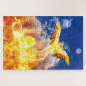 Phoenix Bird STEIGT ÜBER IHREN TROUBLES Puzzle (Horizontal)