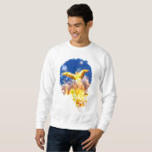 Phoenix Bird STEIGT ÜBER IHREN TROUBLES Sweatshirt (Vorne ganz)
