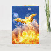 Phoenix Bird STEIGT ÜBER IHRER TROUBLES-Karte Karte (Vorderseite)
