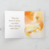 Phoenix Bird STEIGT ÜBER IHRER TROUBLES-Karte Karte (Innenseite)