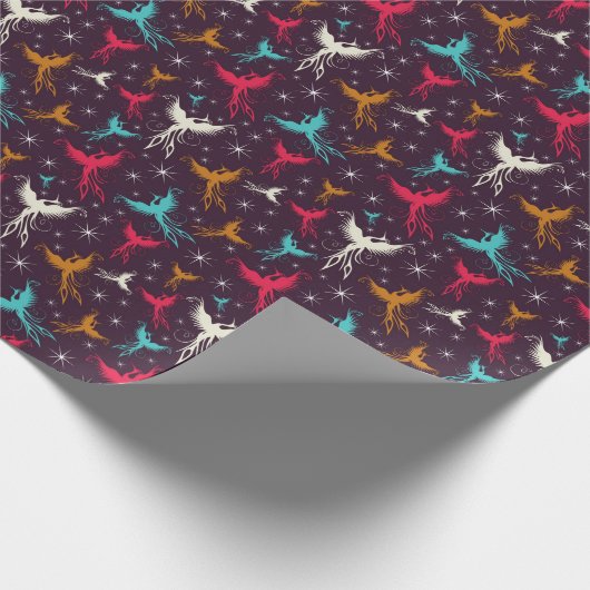 Phoenix Birds Abbildung Muster Geschenkpapier (Ecke)