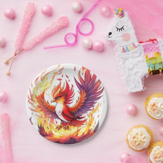 Phoenix Birthday Pappteller (Party)
