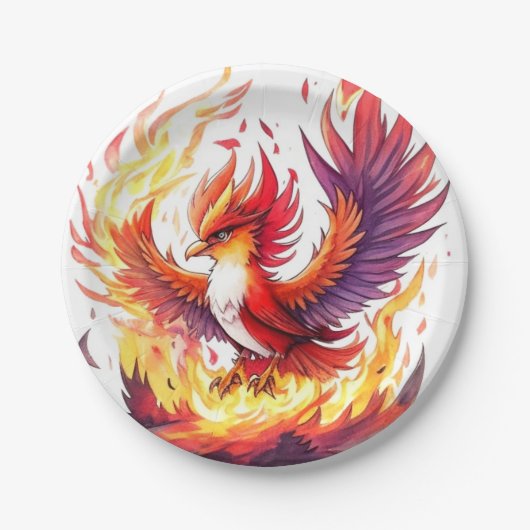Phoenix Birthday Pappteller (Vorderseite)