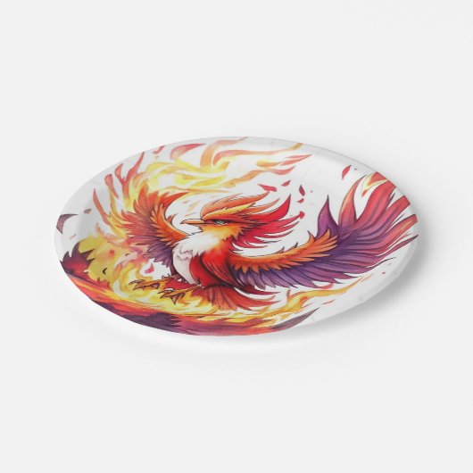 Phoenix Birthday Pappteller (Schrägansicht)