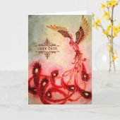 Phoenix Blank Grußkarte Karte (Gelbe Blume)