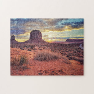 Phoenix Cactus Arizona Wüstenästhesie Sonnenunterg Puzzle