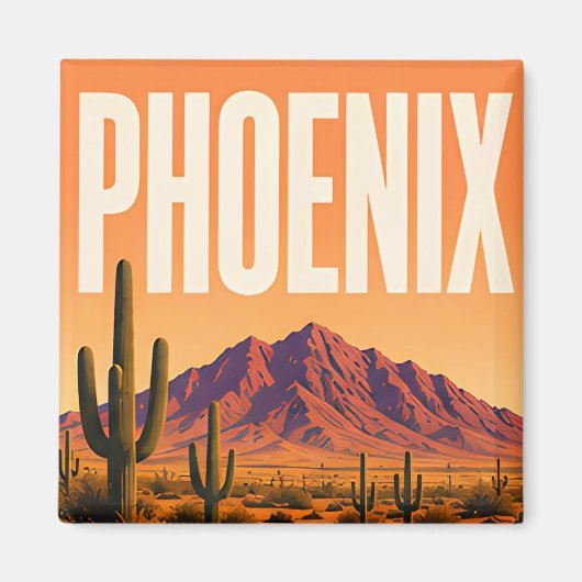 Phoenix Camelback Mountain Wüste Magnet (Vorne)