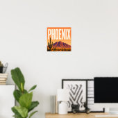 Phoenix Camelback Mountain Wüste Poster (Heimbüro)