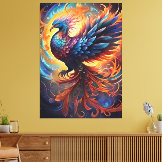 Phoenix Canvas Print Leinwanddruck (Insitu (Wohnzimmer))