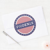 Phoenix City Pride Emblem – American Identity Runder Aufkleber (Umschlag)
