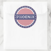 Phoenix City Pride Emblem – American Identity Runder Aufkleber (Tasche)