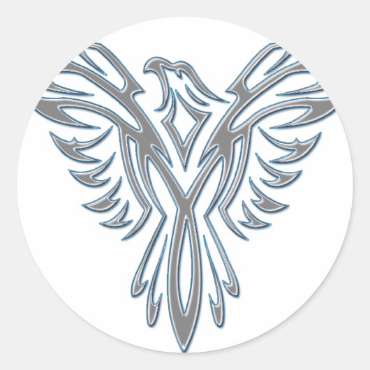 Phoenix D Runder Aufkleber (Vorderseite)