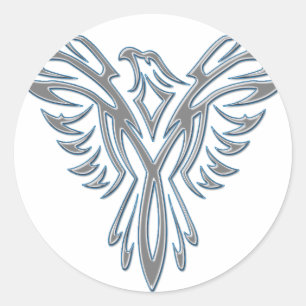 Phoenix D Runder Aufkleber