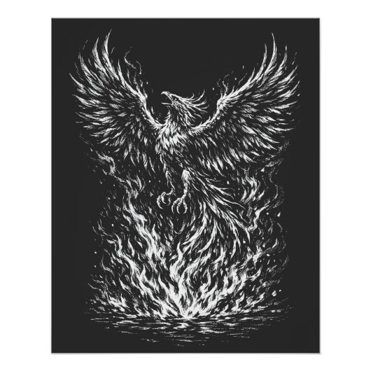 Phoenix, das aus den Flammen aufersteht von BurnsI Poster (Vorderseite)
