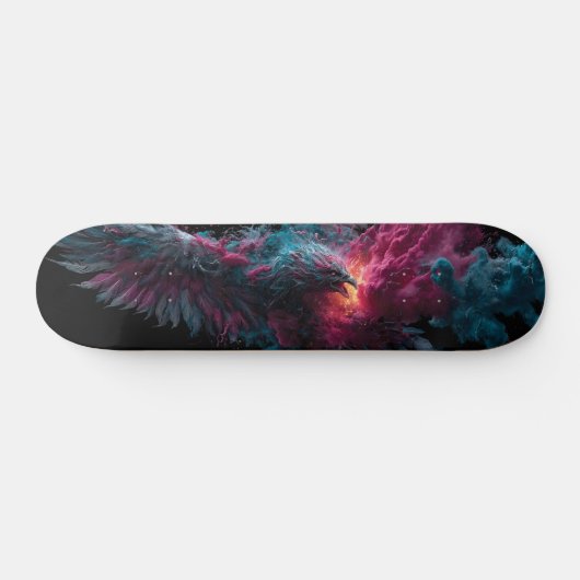Phoenix, das in einer Explosion lebendiger Farben Skateboard (Horizontal)