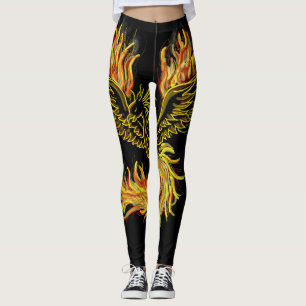 Phoenix, das von den Feuerfront-Leggings steigt Leggings