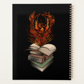 Phoenix, der aus Büchern aufersteht Inspirierendes Planer (Rückseite)