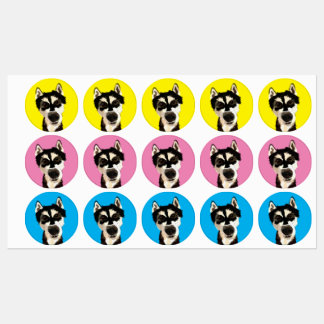 Phoenix, der Husky-Aufkleber Etiketten