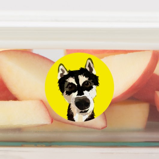 Phoenix, der Husky-Aufkleber Etiketten (Befestigt)