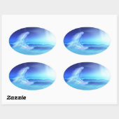 Phoenix der Nordkleber Ovaler Aufkleber (Blatt)