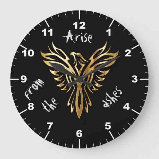 Phoenix ergeben sich aus der Asche Große Wanduhr (Vorderseite)