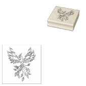 Phoenix Erhöhungen auf Silber Gummistempel (Stempel)
