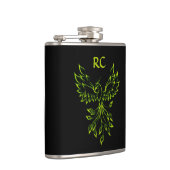 Phoenix-Erhöhungen bei Schwarzen Initialen Flachmann (Rechts)