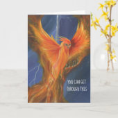 Phoenix-Ermutigungskarte Karte (Gelbe Blume)