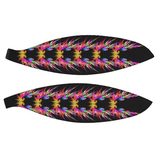 Phoenix - farbige Fraktal-Kunst auf schwarz Basketball (Panele)