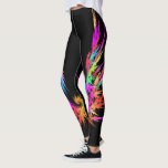 Phoenix - farbige Fraktal-Kunst auf schwarz Leggings<br><div class="desc">Diese coolen Leggings zeichnen sich durch ein farbenfrohes Fraktal Design auf schwarzem Hintergrund aus. Neonfarben in Flügelform. Phoenix - der mythische Vogel war mein Vorbild für dieses Fraktal Design. Einzigartige und trendige Leggings für Frauen! Cool für jeden Tag,  Sport,  Yoga und mehr.</div>